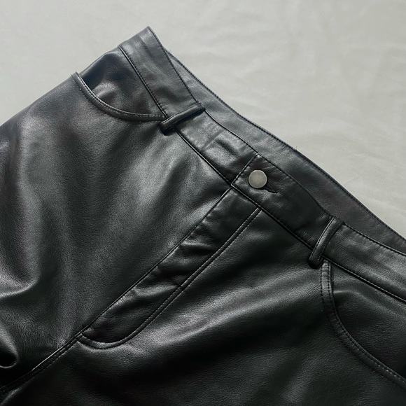 Dynamite Faux Leather Straight Pants - Picture 8 of 15